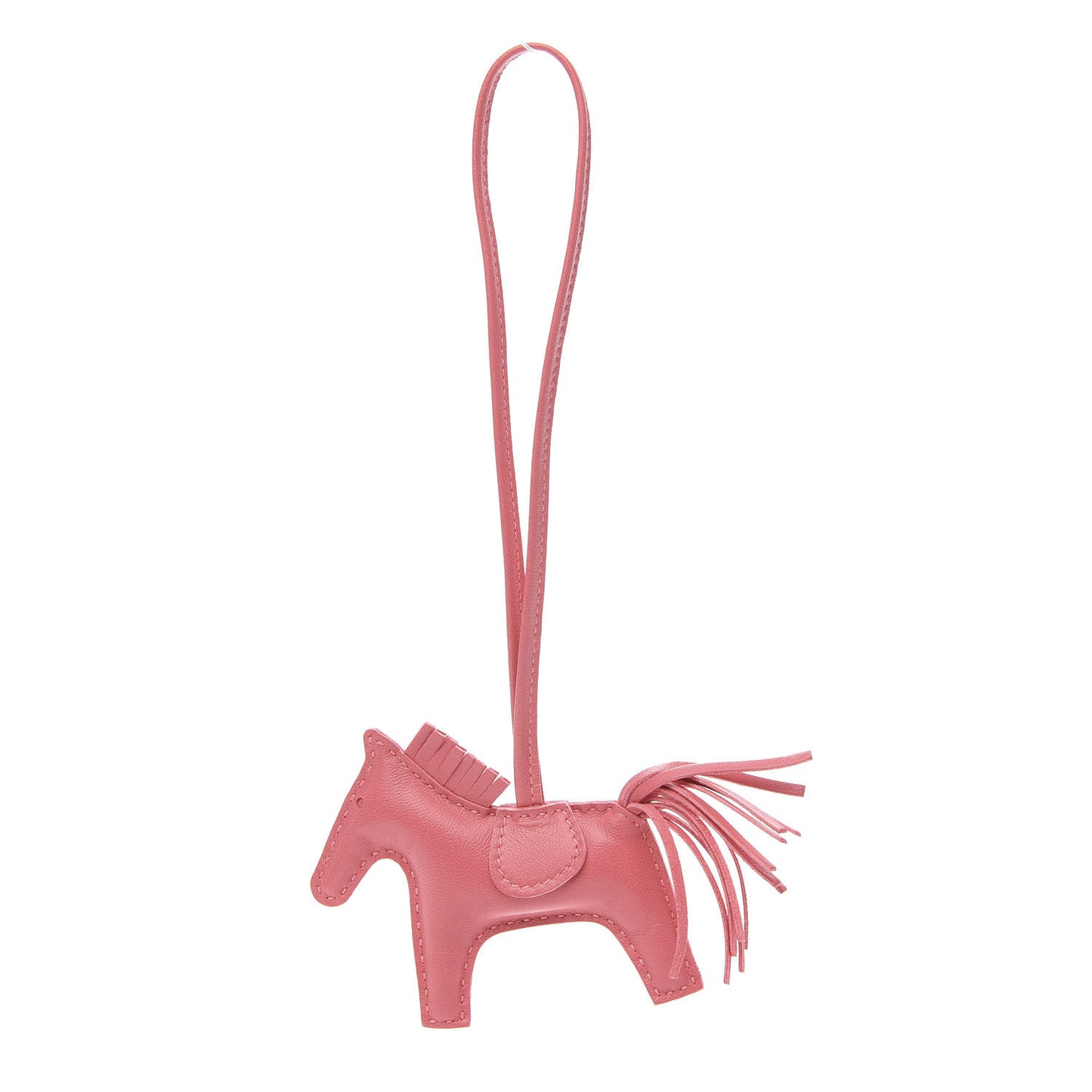 Milo Lambskin Grigri Rodeo Horse Bag Charm PM Rose Azalee