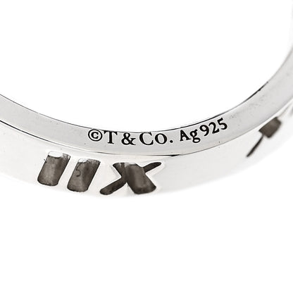 Tiffany Sterling Silver Narrow Atlas Pierced Ring 50 5.5 4 of 5