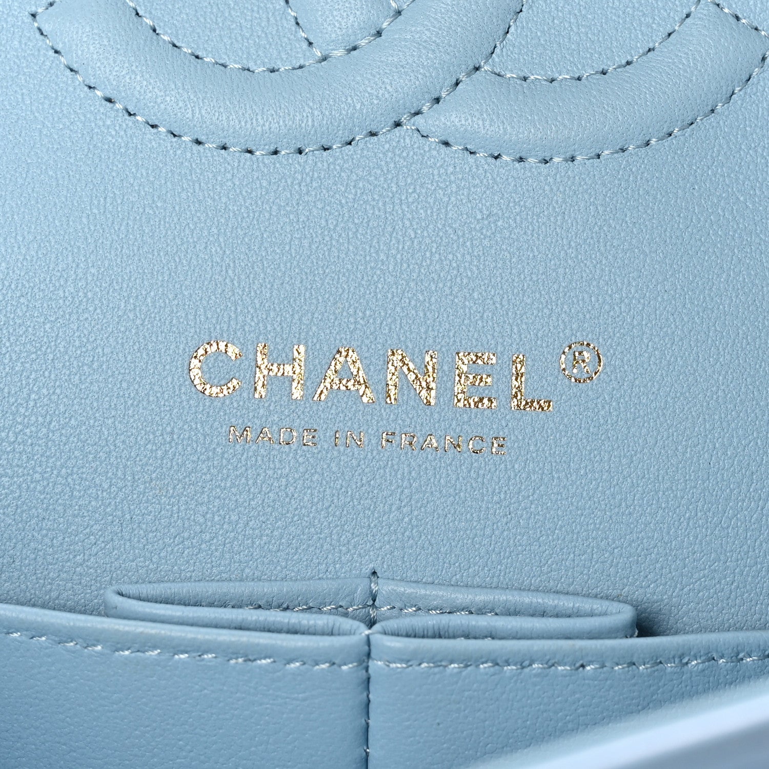 Chanel Iridescent Calfskin Quilted Medium Double Flap Blue 7 of 11