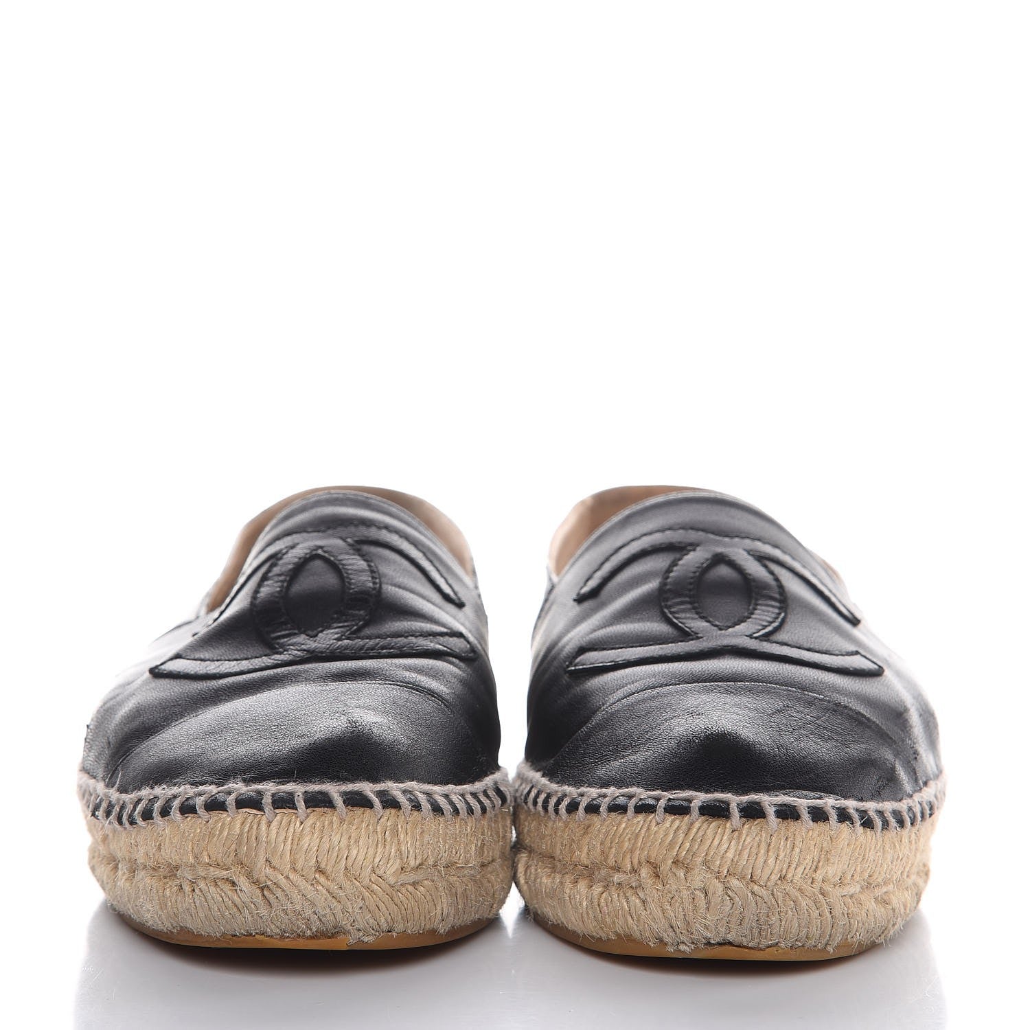Chanel Lambskin CC Espadrilles 41 Black 2 of 12