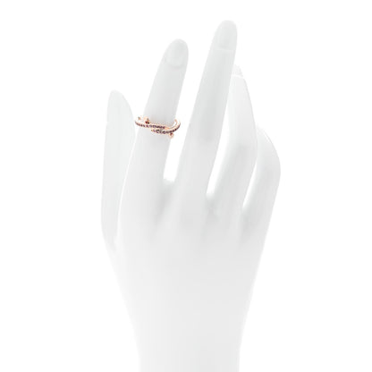 Cartier 18K Pink Gold Pink Sapphire Entrelaces Ring 48 4.5 2 of 6