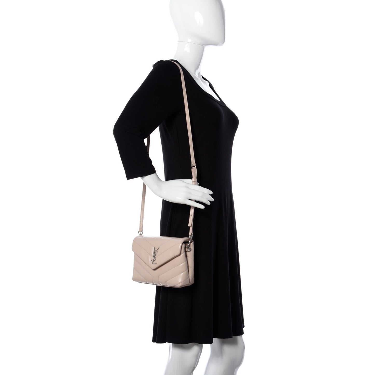 Calfskin Y Quilted Monogram Toy Loulou Crossbody Bag Marble Pink