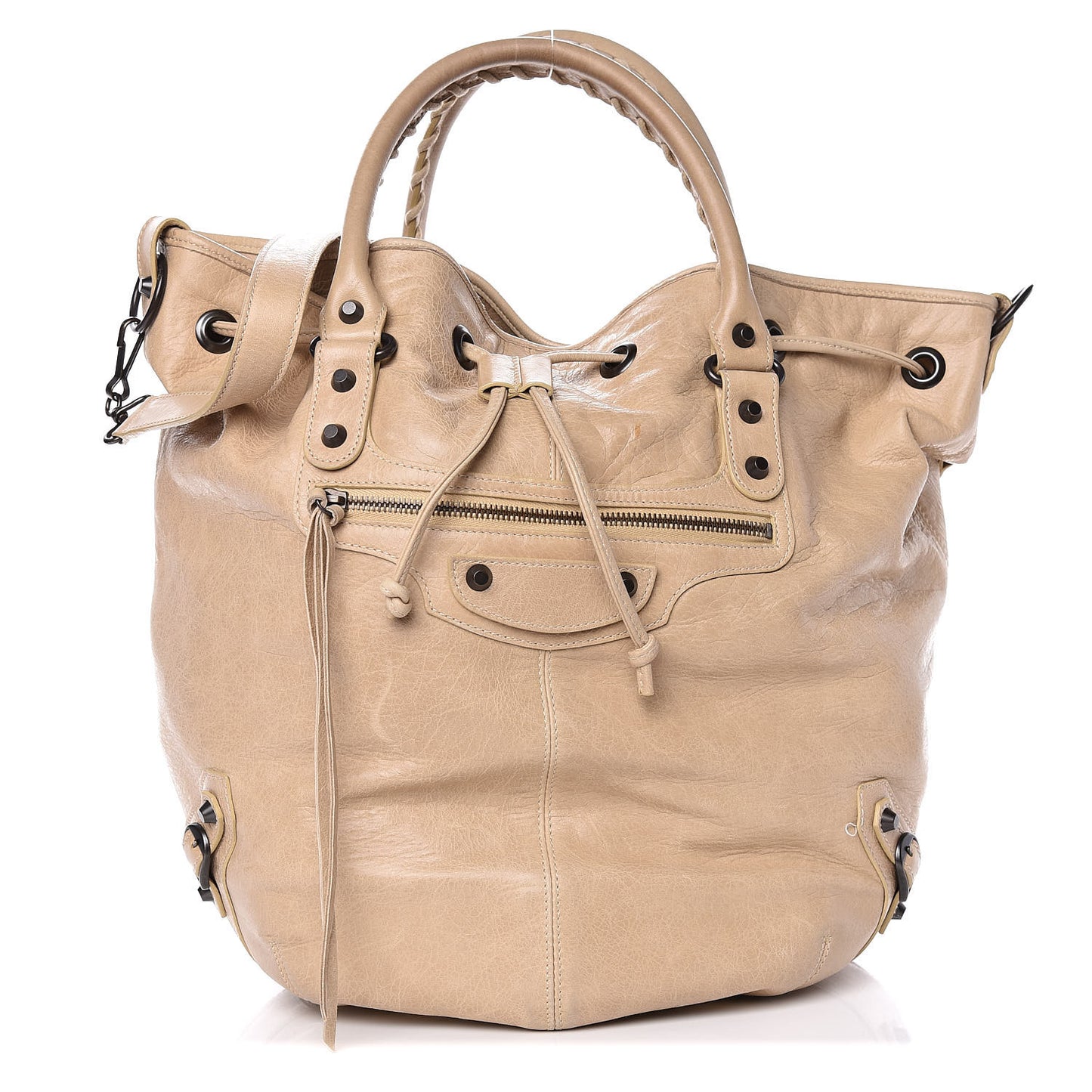 Agneau Classic Hardware Pompon Sahara