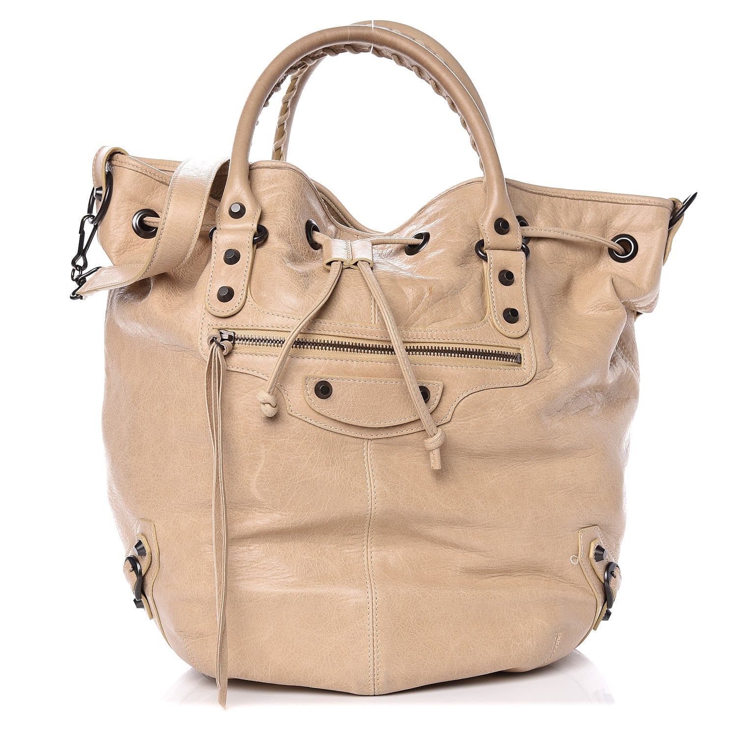 Balenciaga Agneau Classic Hardware Pompon Sahara 1 of 14
