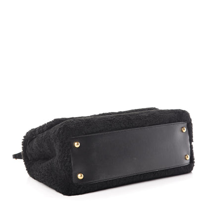 Chanel Shearling Lambskin Medium Coco Handle Flap Black 4 of 10