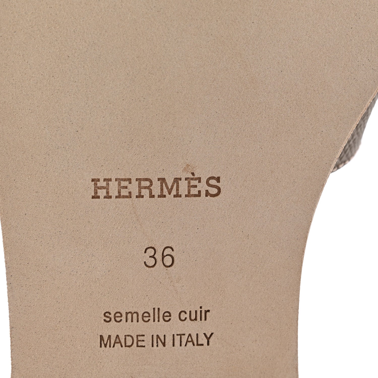 Hermes Epsom Oran Sandals 36 Etoupe 12 of 14