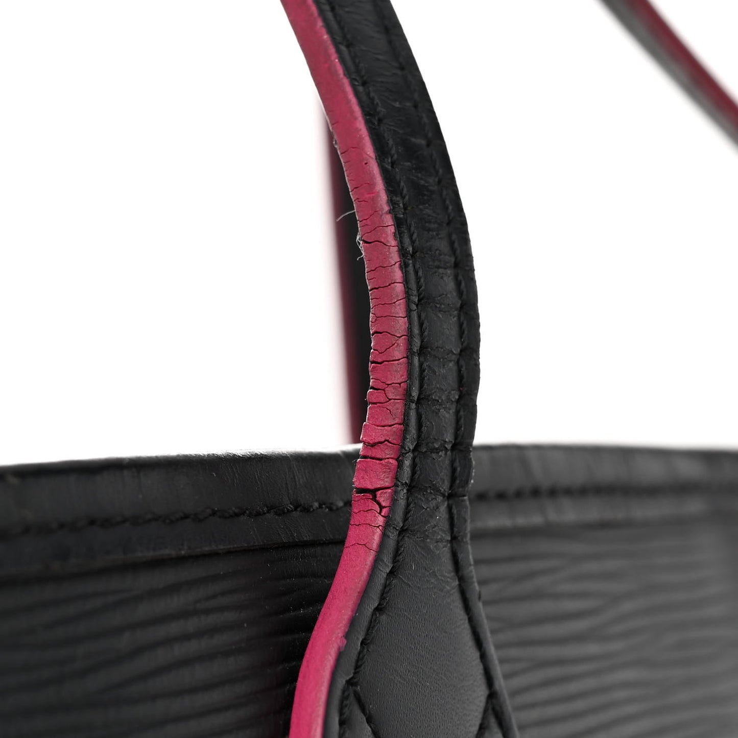Epi Neverfull MM Black Hot Pink