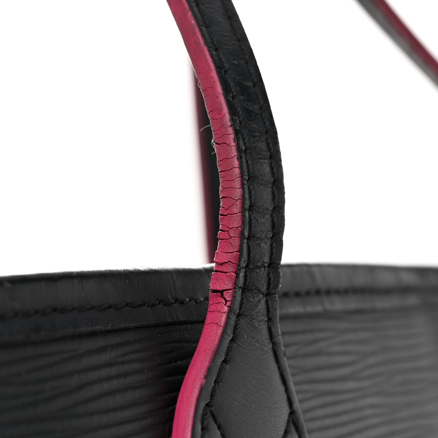 Louis Vuitton Epi Neverfull MM Black Hot Pink 14 of 16