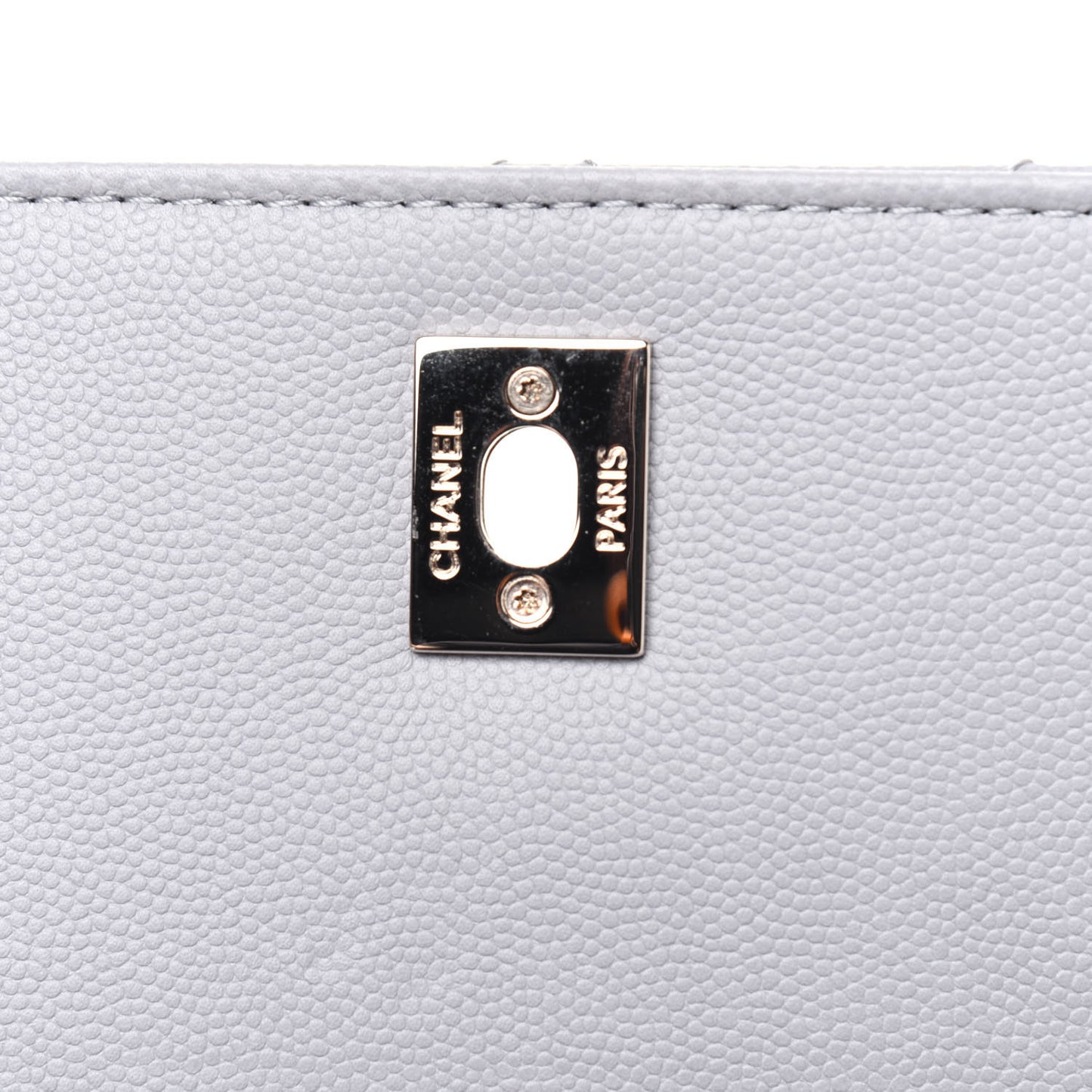 Caviar Quilted Small Business Affinity Flap Grey