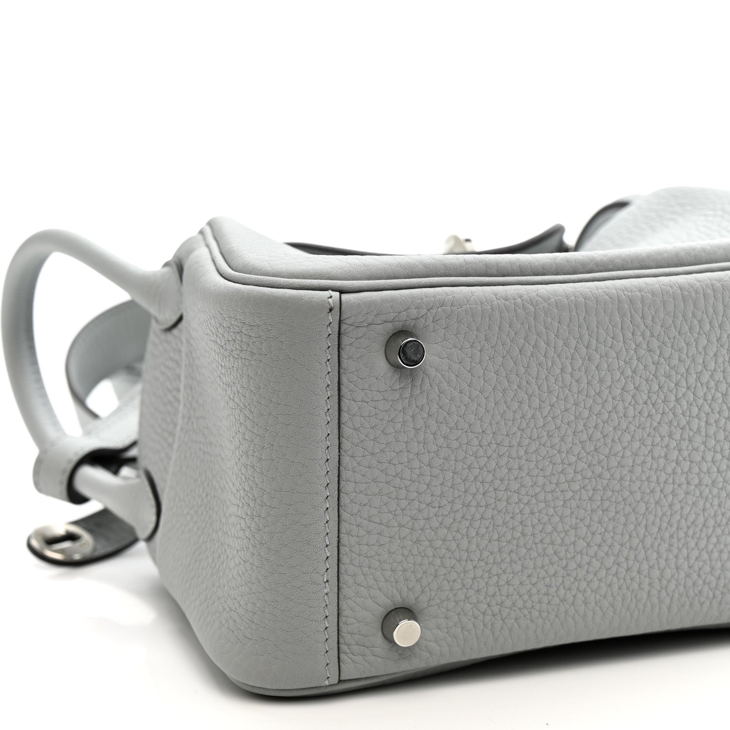 Hermes Taurillon Clemence Mini Lindy 20 Bleu Pale 9 of 11