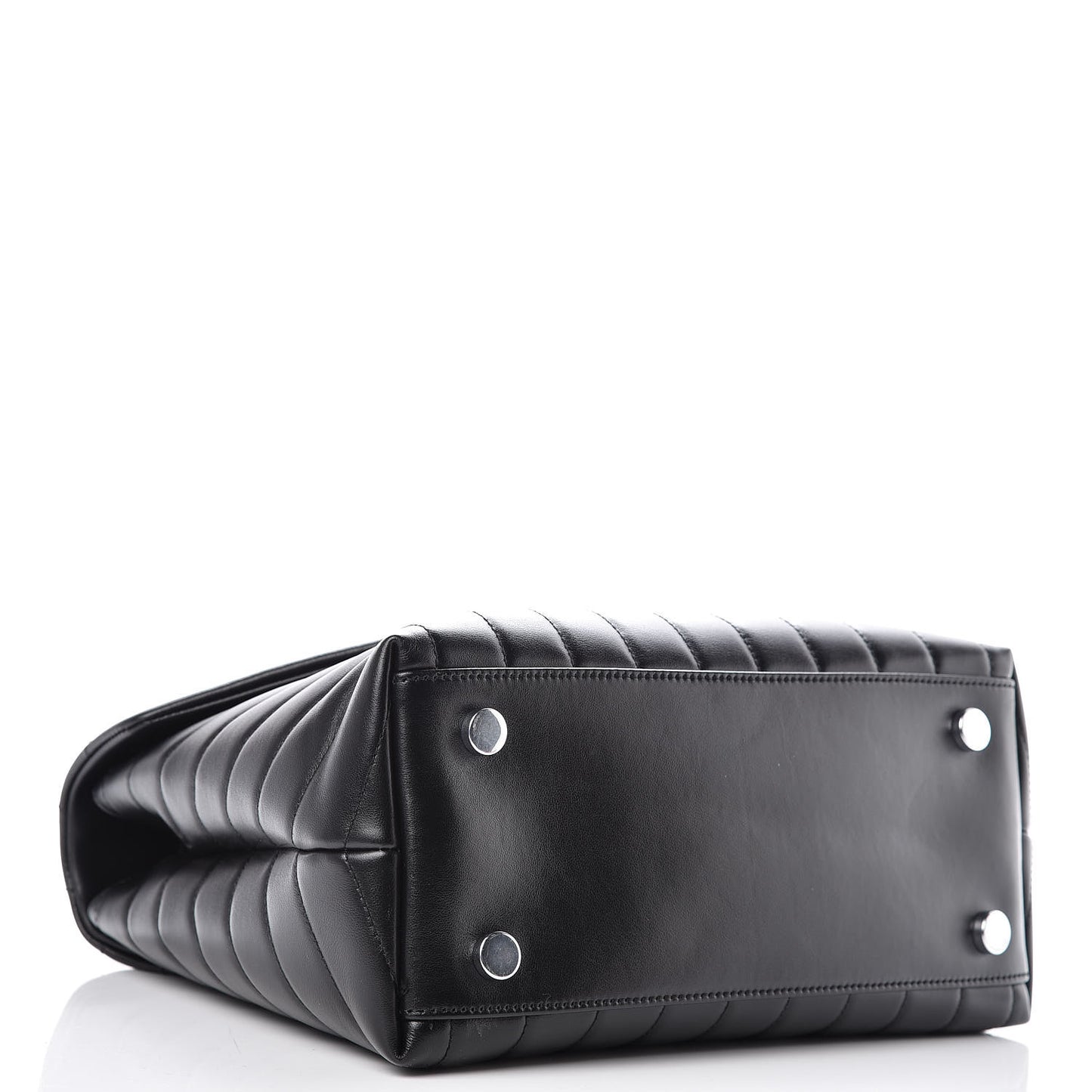 Calfskin Y Quilted Monogram Medium Loulou Satchel Black
