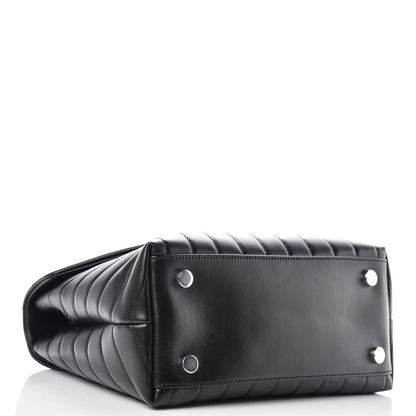 Saint Laurent Calfskin Y Quilted Monogram Medium Loulou Satchel Black 5 of 10