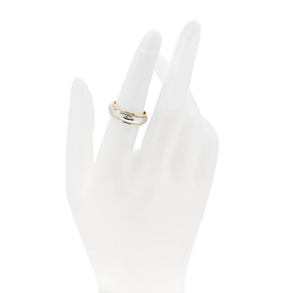 Tiffany Platinum 18K Yellow Gold 6mm Together Milgrain Wedding Band Ring 53 6.25 2 of 5