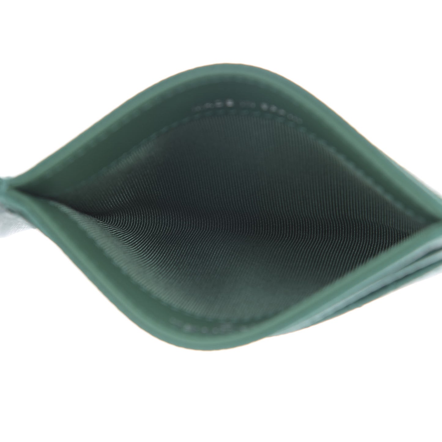 Caviar Quilted Card Holder Green