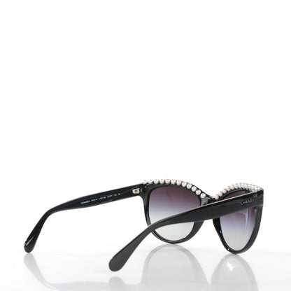 Chanel Freshwater Cultured Pearl Butterfly Sunglasses 6040-H Black 2 of 7