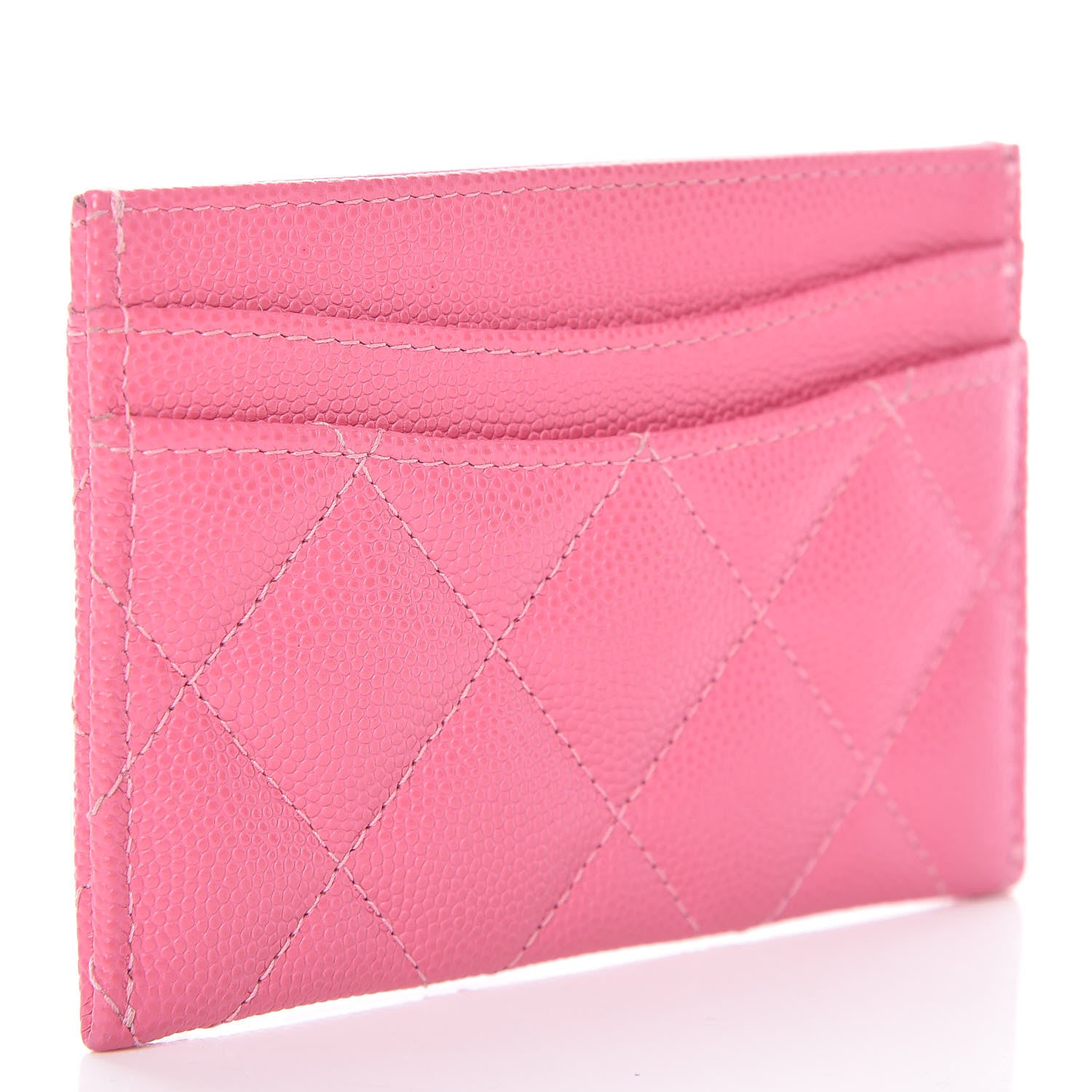 Chanel Caviar Quilted Card Holder Pink 3 of 10