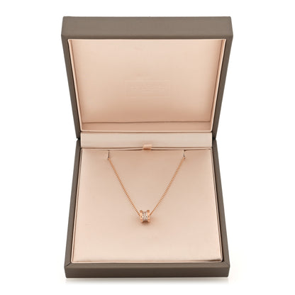 Bulgari 18K Rose Gold Diamond Small B.Zero1 Pave Pendant Necklace 6 of 6