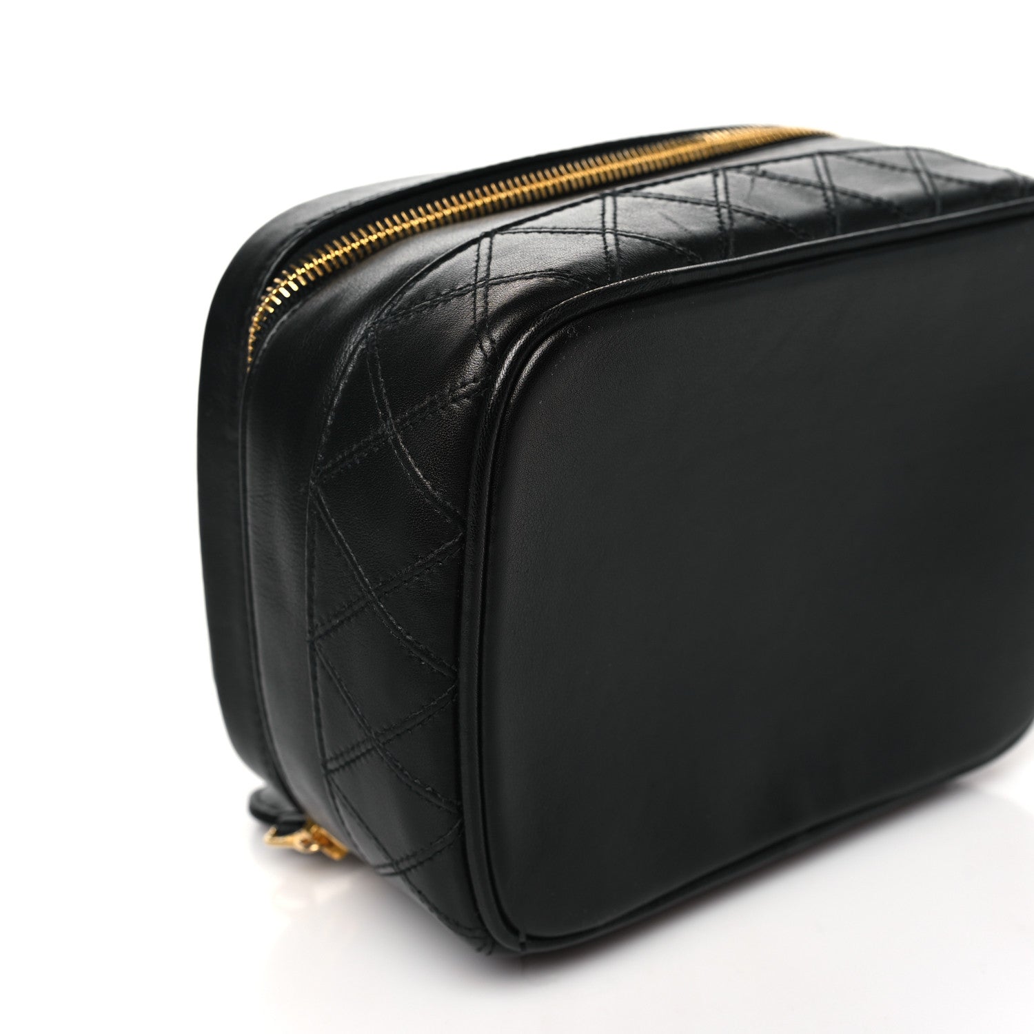 Chanel Lambskin Vanity Cosmetic Case Black 10 of 11