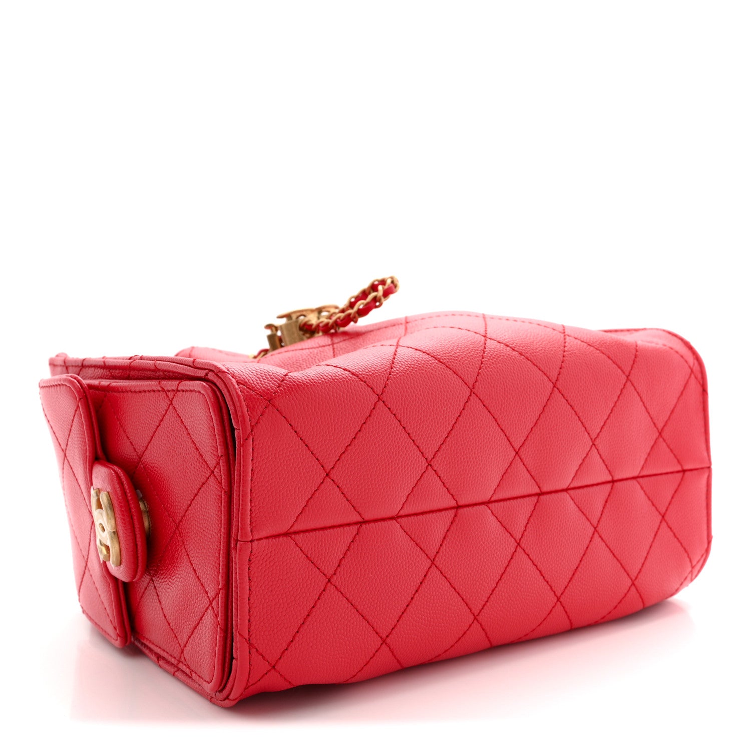 Chanel Caviar Quilted Mini Chanel 25 Handbag Red 4 of 10