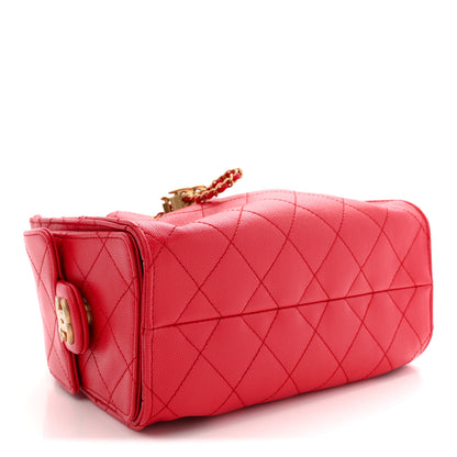 Chanel Caviar Quilted Mini Chanel 25 Handbag Red 4 of 10