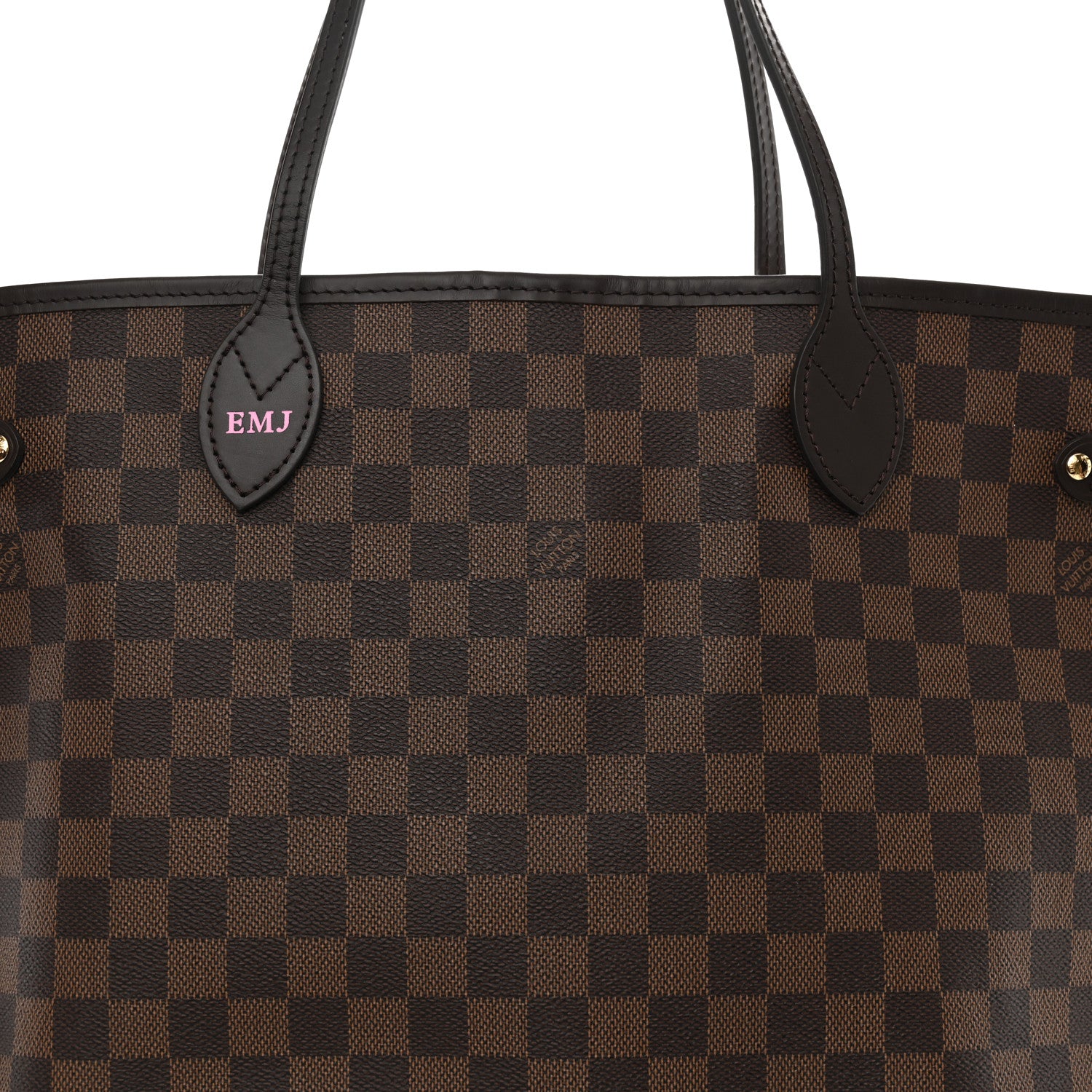 Louis Vuitton Damier Ebene Neo Neverfull MM Rose Ballerine 7 of 10