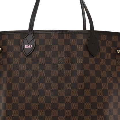 Louis Vuitton Damier Ebene Neo Neverfull MM Rose Ballerine 7 of 10