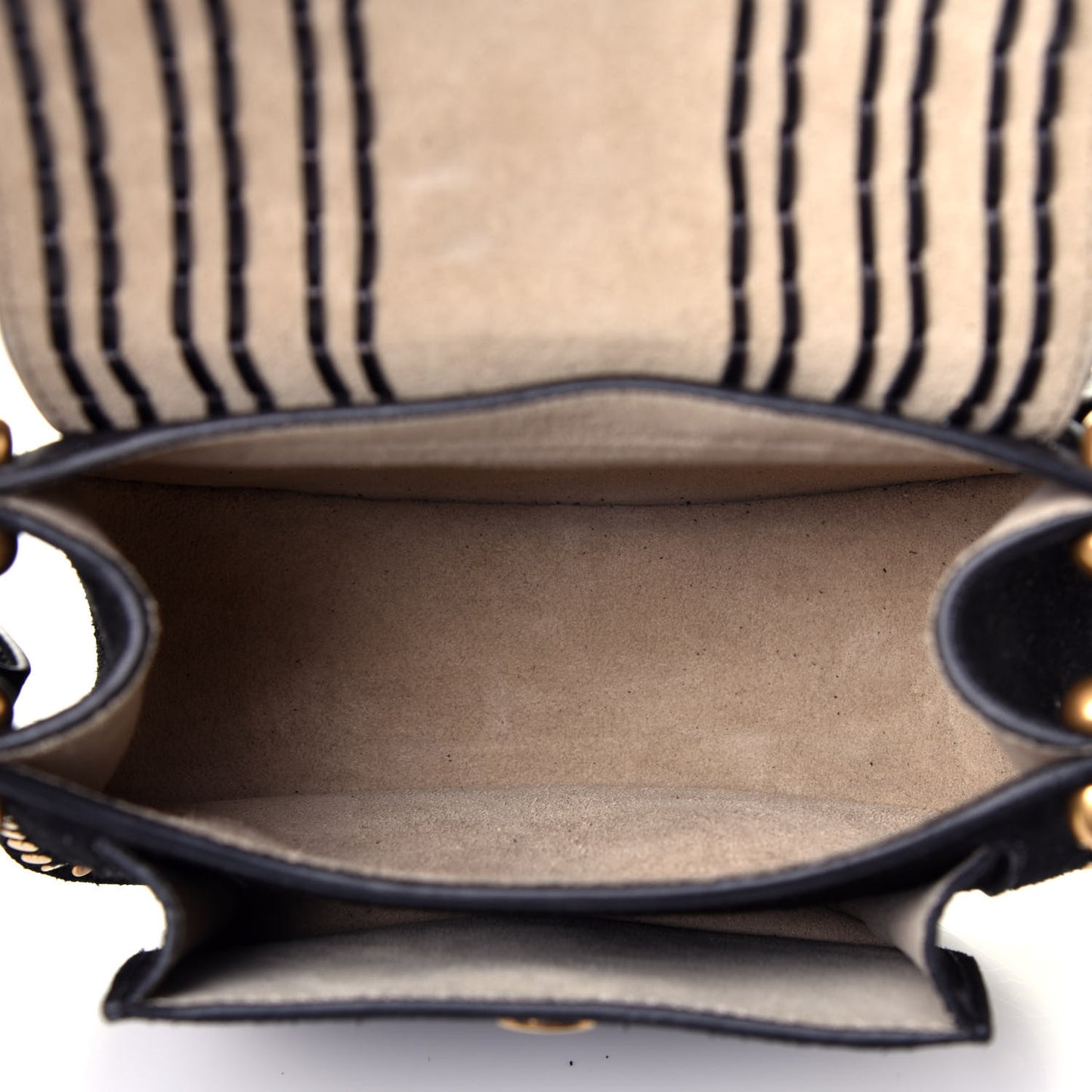Suede Calfskin Braided Mini Hudson Shoulder Bag Black