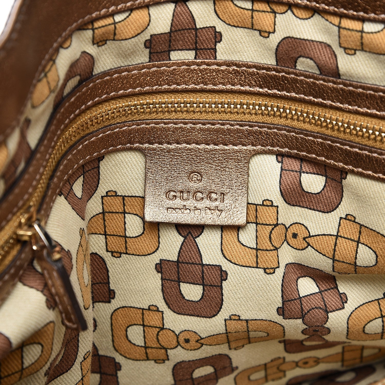 Gucci Metallic Guccissima Medium Britt Tote Gold 6 of 12