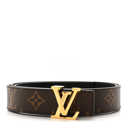 Louis Vuitton Calfskin Monogram 30mm LV Initiales Reversible Belt 90 36 Black 1 of 7