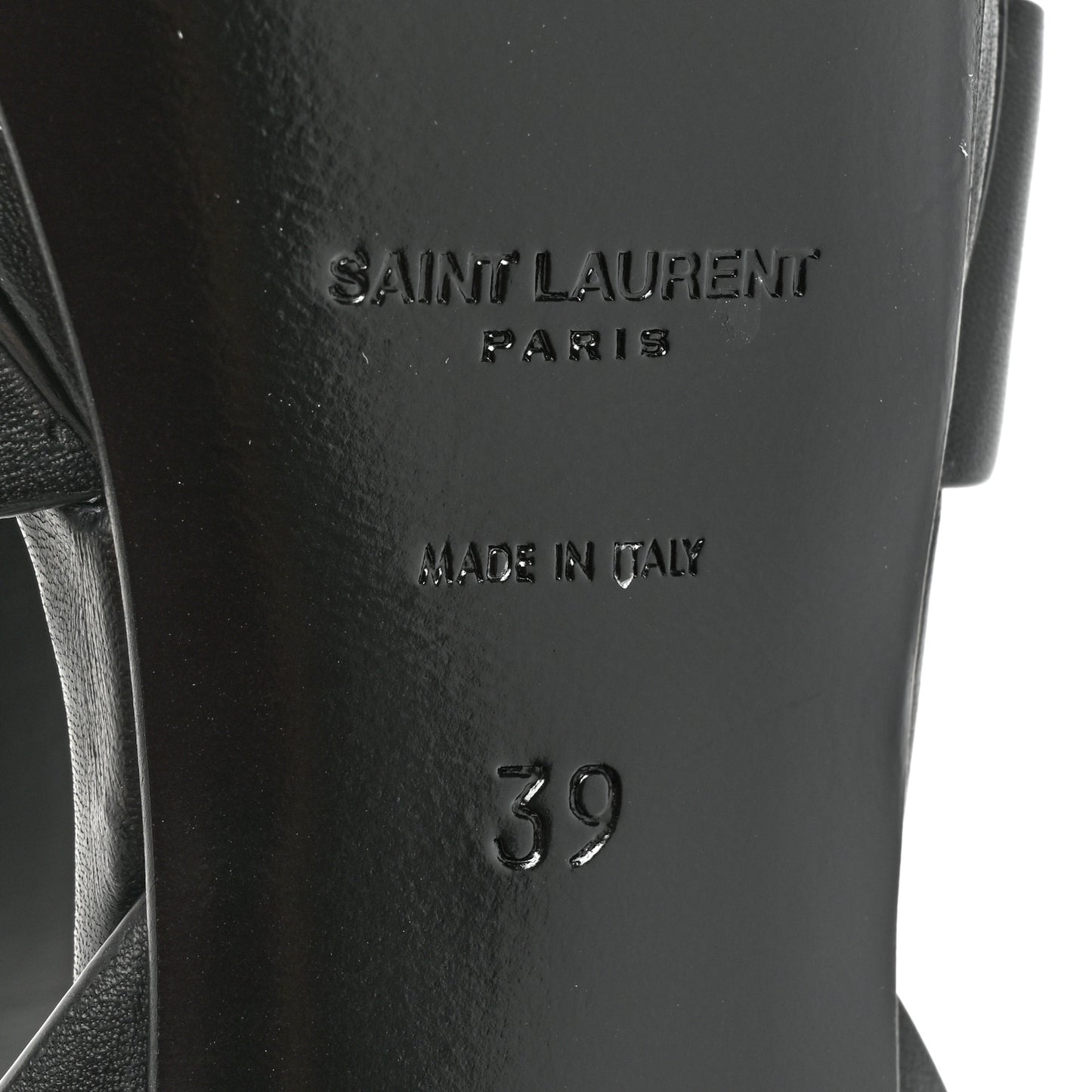 Calfskin Tribute 75 Platform Sandals 39 Black