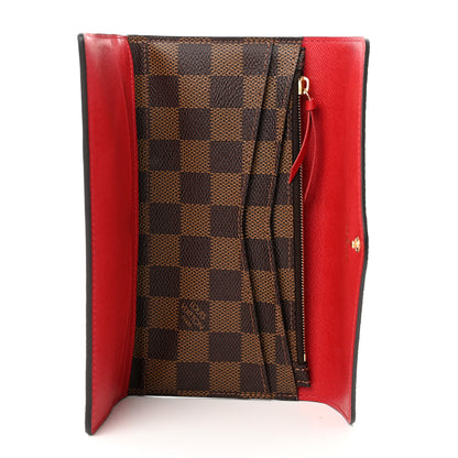 Louis Vuitton Damier Ebene Josephine Wallet Red 5 of 8