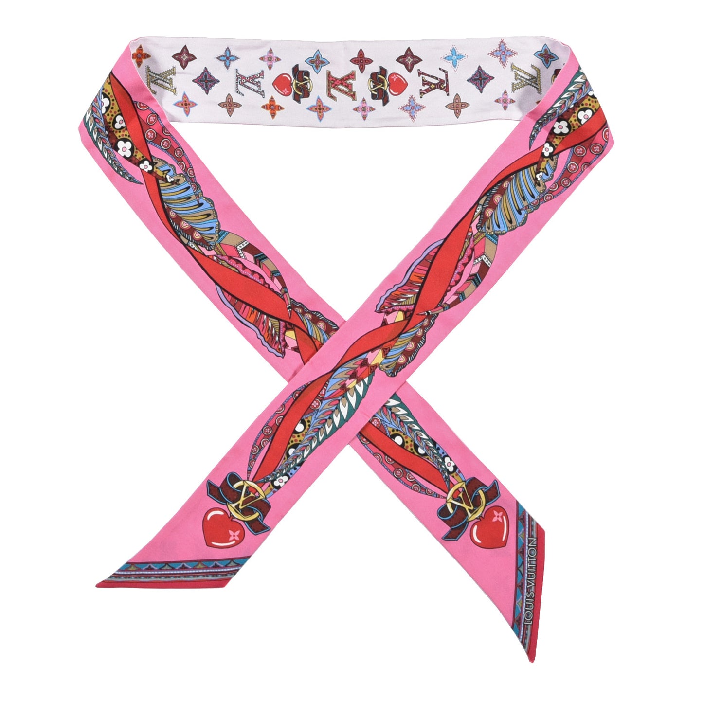 Silk Monogram Romance BB Bandeau Rose