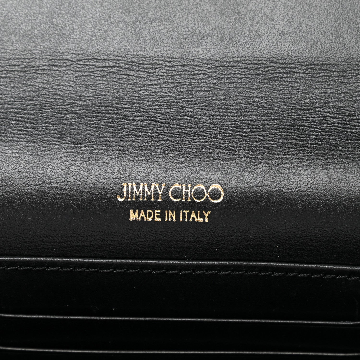 Jimmy Choo Calfskin Metallic Clutch Black Gold 6 of 7