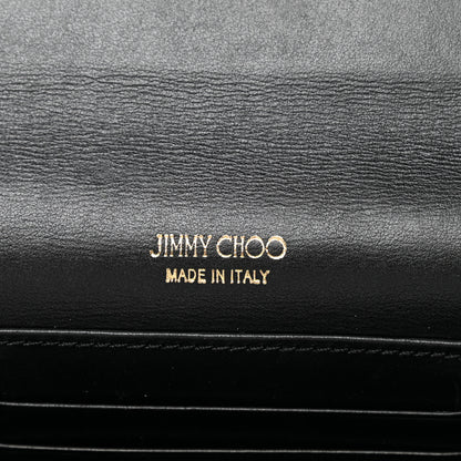 Jimmy Choo Calfskin Metallic Clutch Black Gold 6 of 7