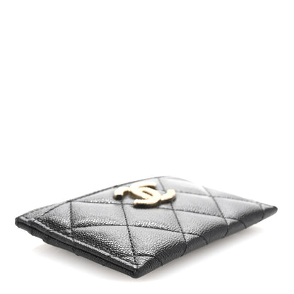 Chanel Caviar Quilted Studded CC Card Holder Black 4 of 9
