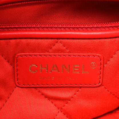 Chanel Shiny Calfskin Quilted 22 Backpack Red 6 of 9