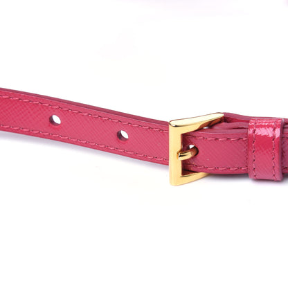 Prada Saffiano Vernice Mini Galleria Double Zip Tote Peonia 18 of 18