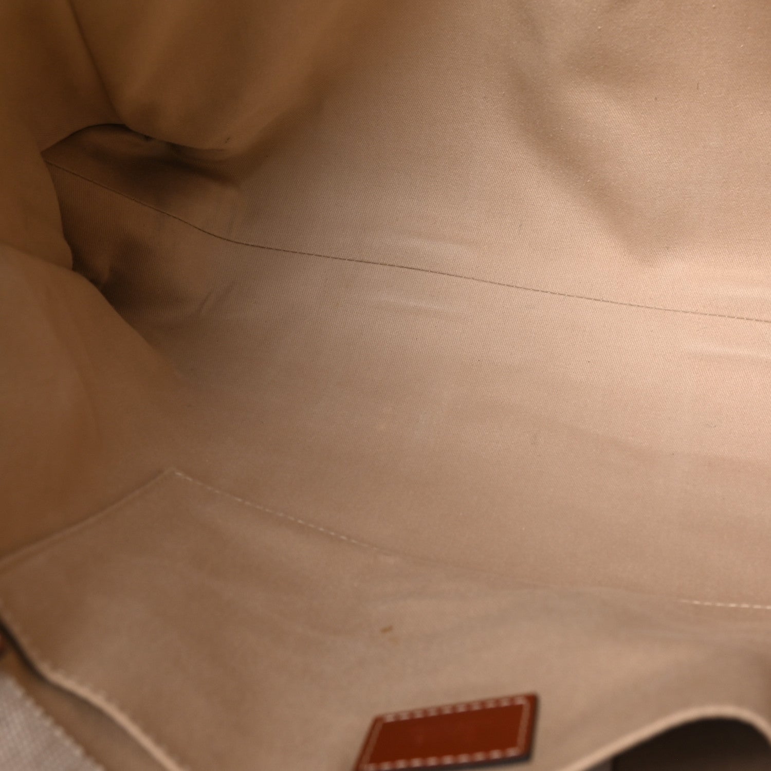 Chloe Cotton Calfskin Large Woody Ribbon Tote White Brown 5 of 9