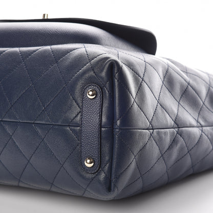 Chanel Calfskin Caviar Quilted Large Shopping Tote Blue 10 of 10