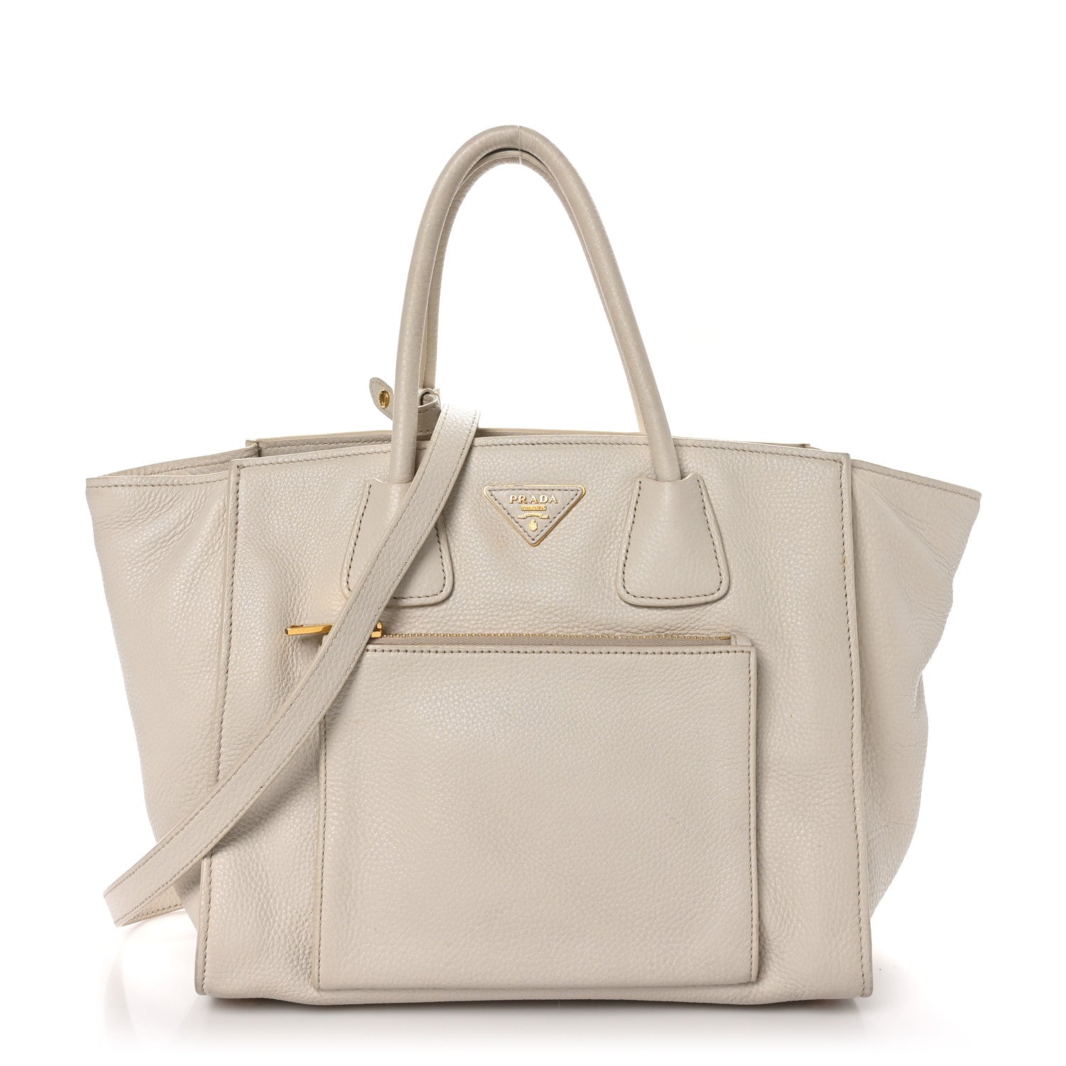 Prada Vitello Daino Shopping Tote Talco 1 of 11