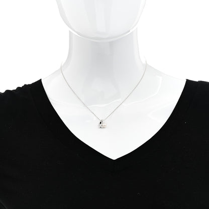 Mikimoto 18K White Gold Diamond Akoya Pearl 5.5mm Flower Pendant Necklace 2 of 5