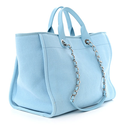 Chanel Mixed Fibers Medium Deauville Tote Light Blue 4 of 12