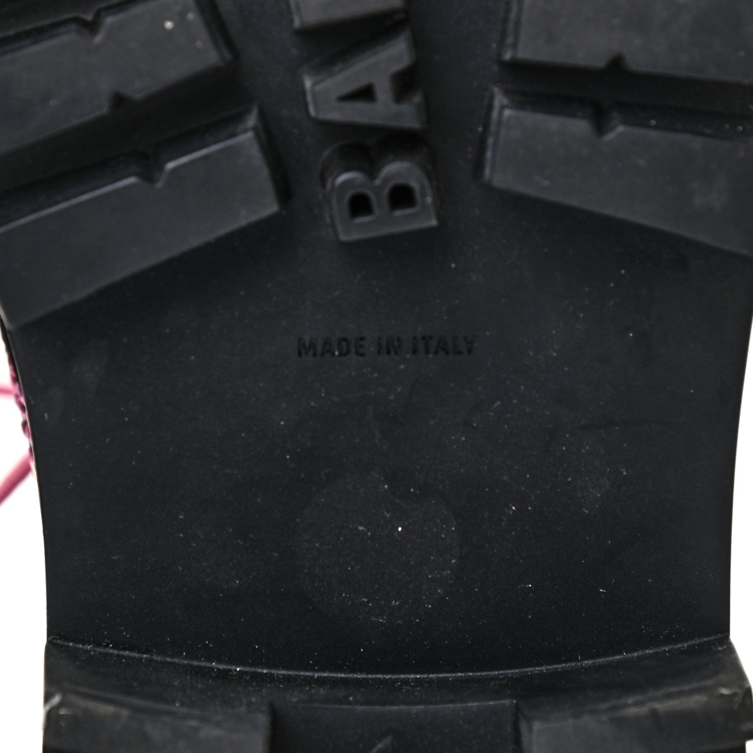 Balenciaga Calfskin Womens Strike 20mm Lace Up Boots 38.5 Black Fluo Pink 7 of 10