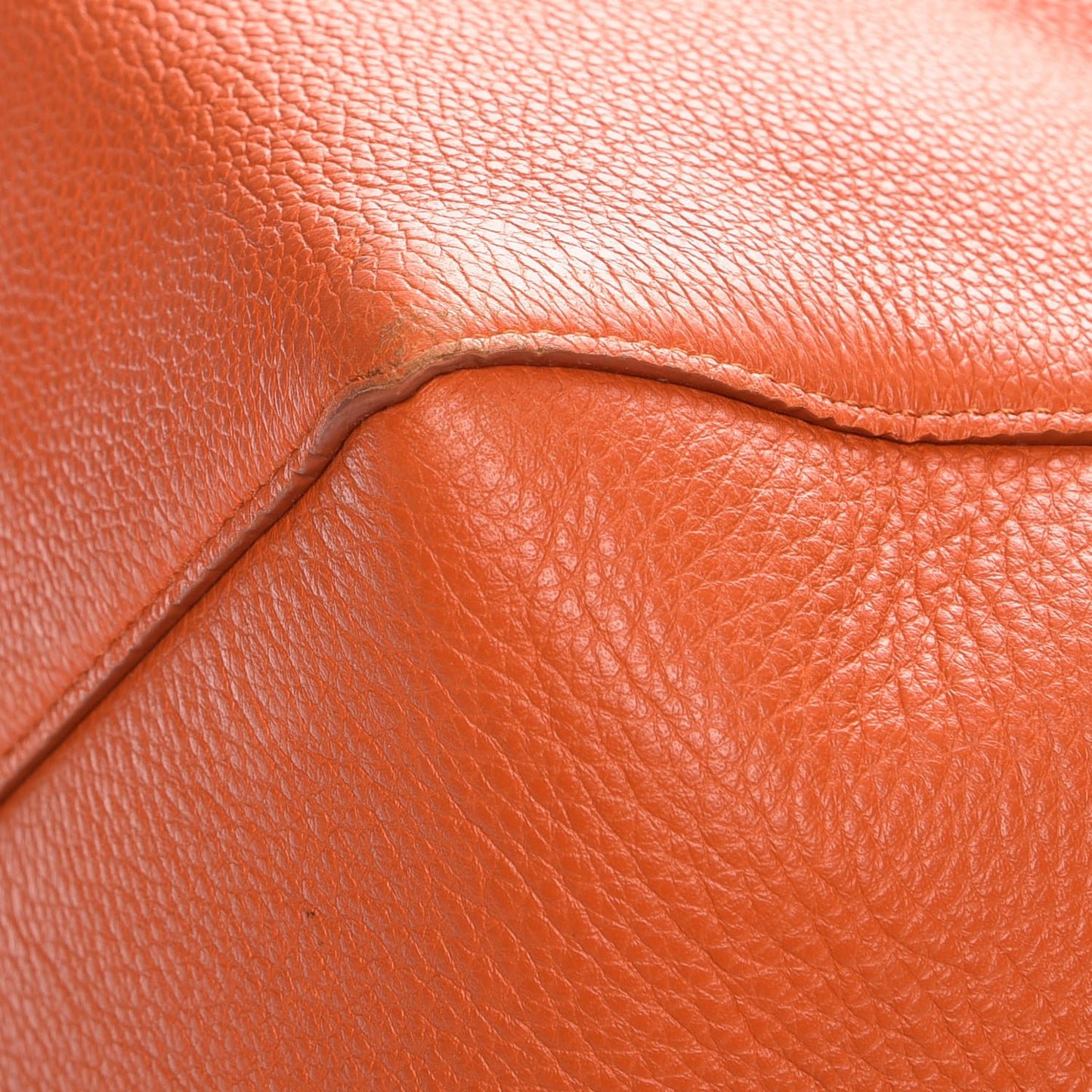 Soft Grained Calfskin Medium Belt Cabas Phantom Orange