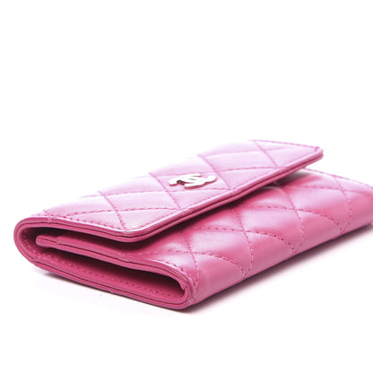 Chanel Lambskin Quilted Flap Card Holder Pink 5 of 8