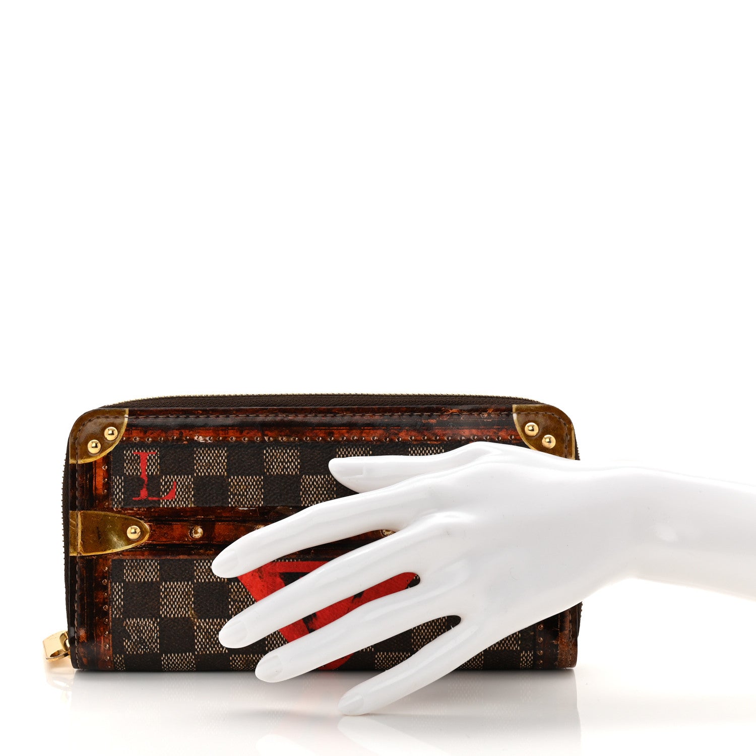 Louis Vuitton Transformed Damier Ebene Time Trunk Zippy Wallet