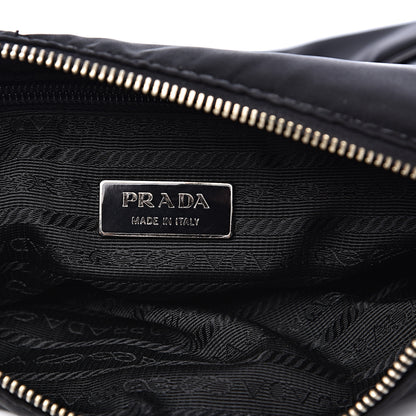 Prada Tessuto Nylon Soft Calfskin Shoulder Bag Black 5 of 15