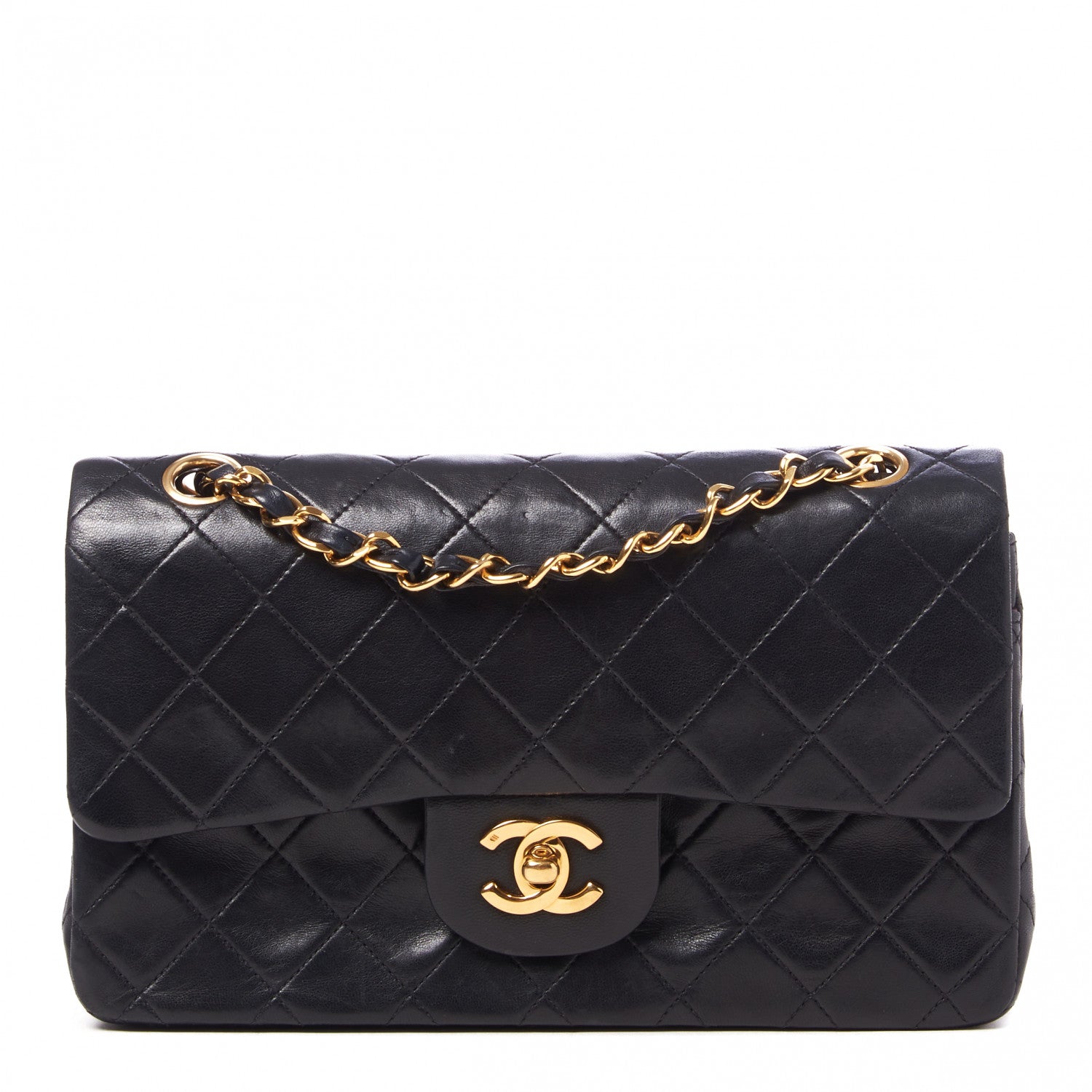 Chanel Lambskin Quilted Small Double Flap Black 1 of 9
