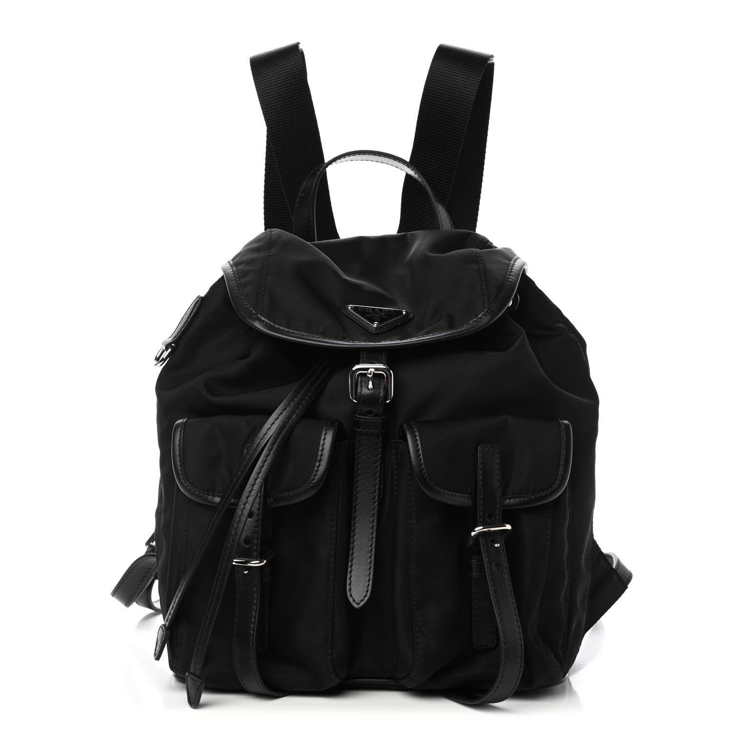 Prada Tessuto Nylon Vitello Backpack Black 1 of 9