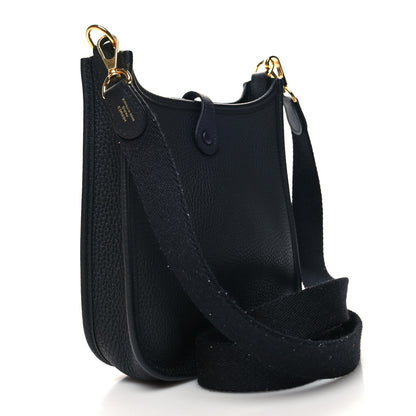 Hermes Taurillon Clemence Evelyne TPM Black 3 of 10